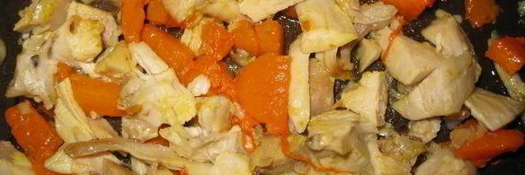 жаркое с курицей и пшеном в тыквенном горшочке