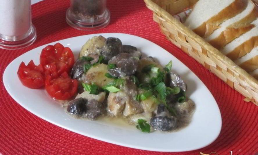 Рецепт жаркого с маслятами