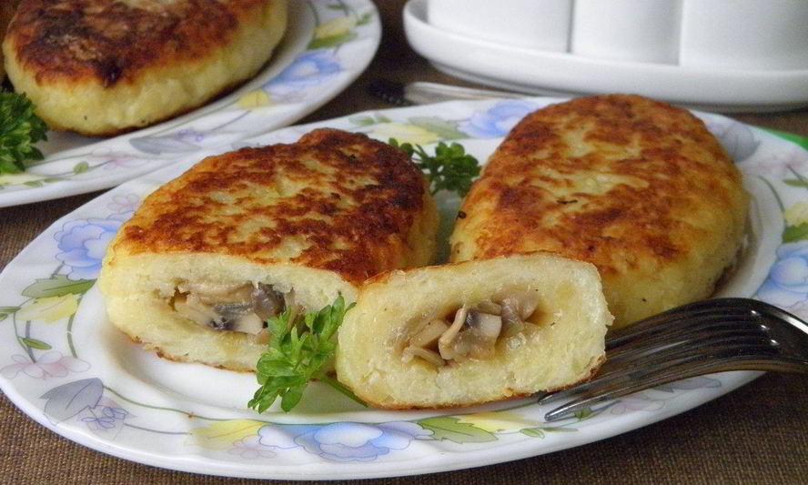 Рецепт зраз картофельных с грибами