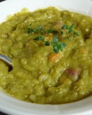 Гороховая каша из консервированного горошка