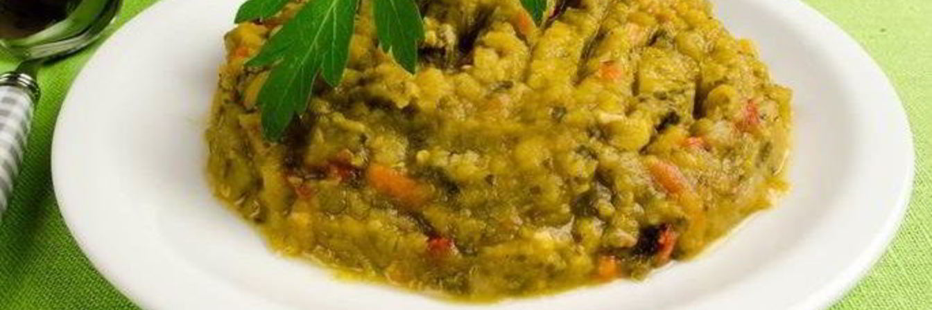 Гороховая каша с грибами