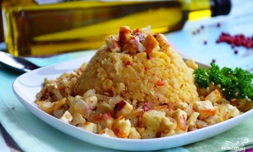 Рецепт гороховой каши с луком