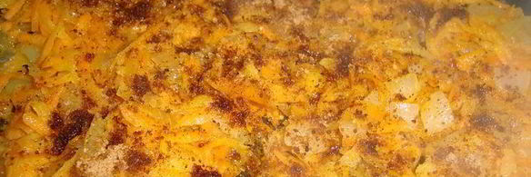 гороховая каша с мускатным орехом и соевым соусом