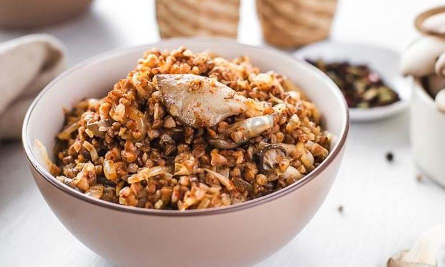 Рецепт дробленой гречки с вешенками