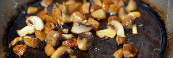 гречка с белыми грибами и шампиньонами