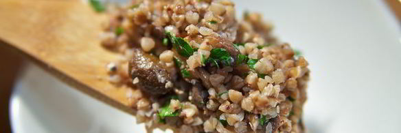 гречка с белыми грибами и шампиньонами