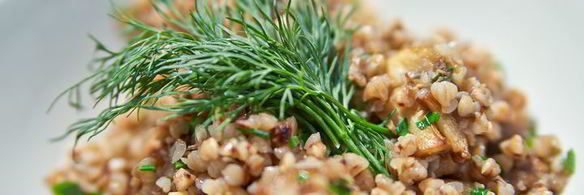 гречка с белыми грибами и шампиньонами