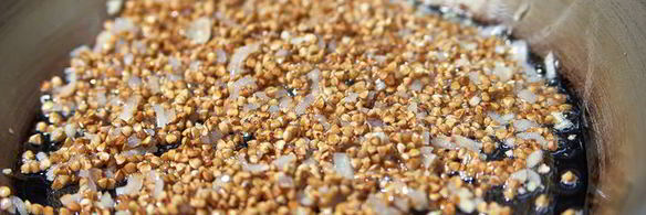 гречка с белыми грибами и шампиньонами