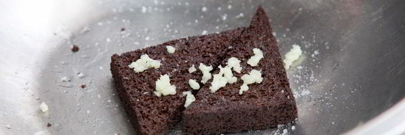 гречка с грибами и чесночными гренками