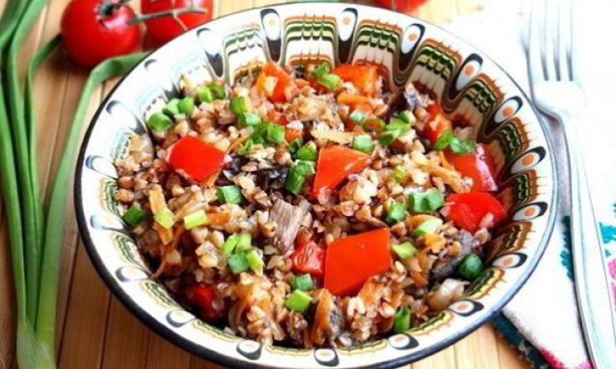 Рецепт гречки с грибами и овощами