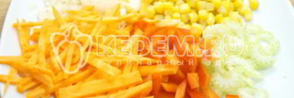 гречка с овощами и фасолью