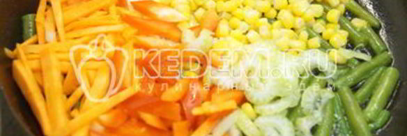 гречка с овощами и фасолью