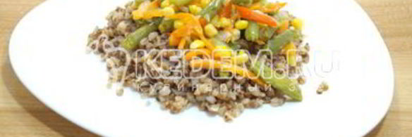 гречка с овощами и фасолью