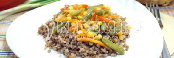 гречка с овощами и фасолью