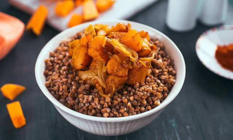 Рецепт гречки с печеной тыквой