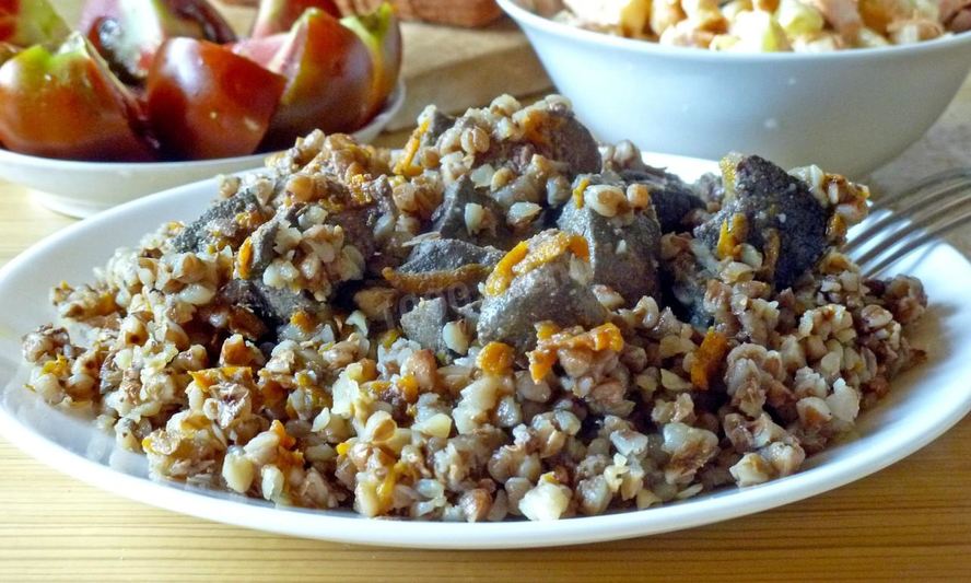 Рецепт гречки с печенью