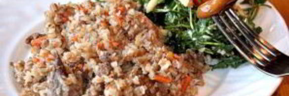 гречка с тушенкой и грибами