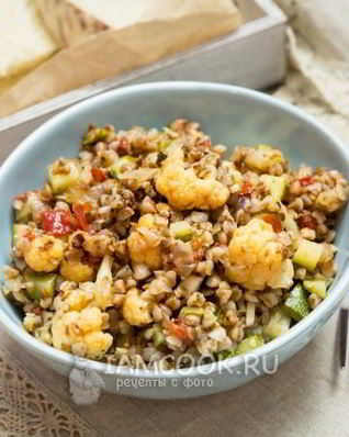 Гречка с жареными овощами