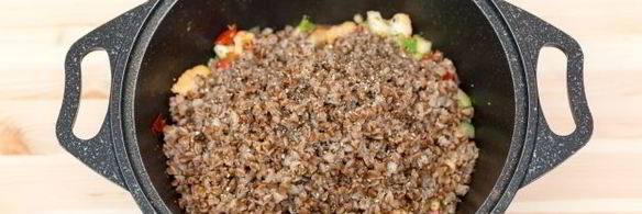 гречка с жареными овощами