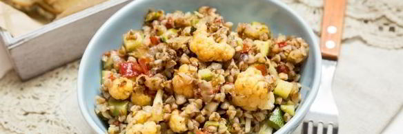 гречка с жареными овощами