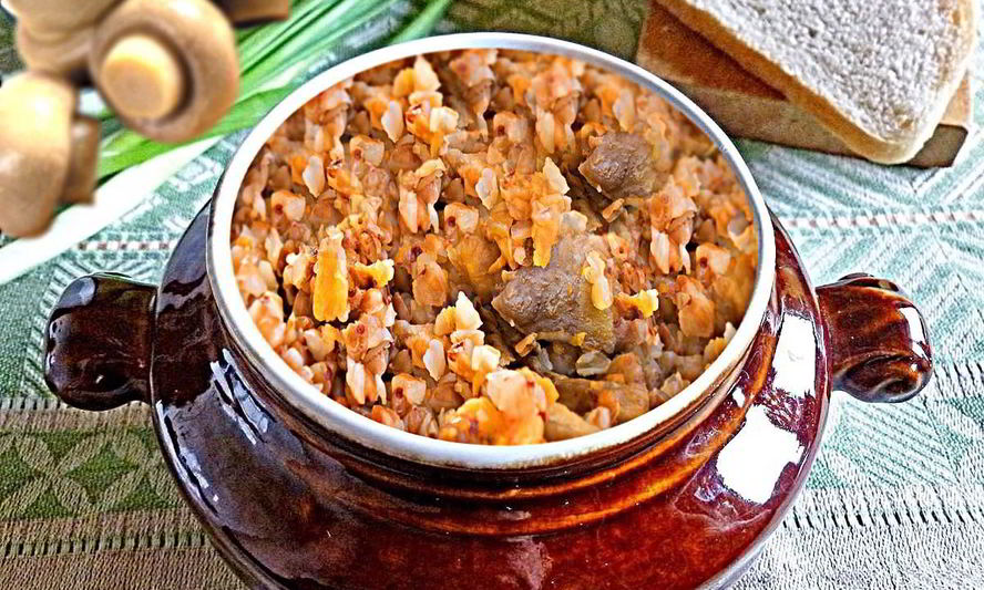Рецепт гречки в горшочках с грибами