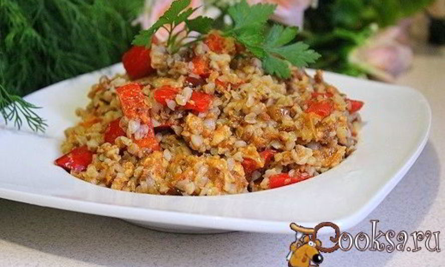 Рецепт гречневой каши с болгарским перцем и фаршем