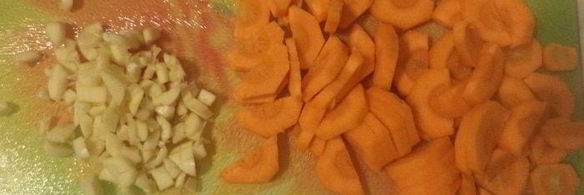 гречневая каша с брокколи, морковью и сельдереем