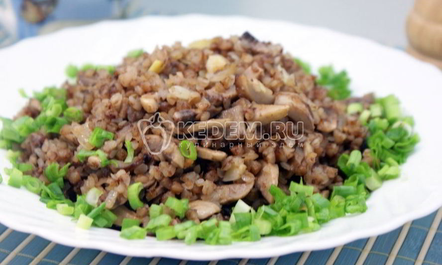 Рецепт гречневой каши с грибами