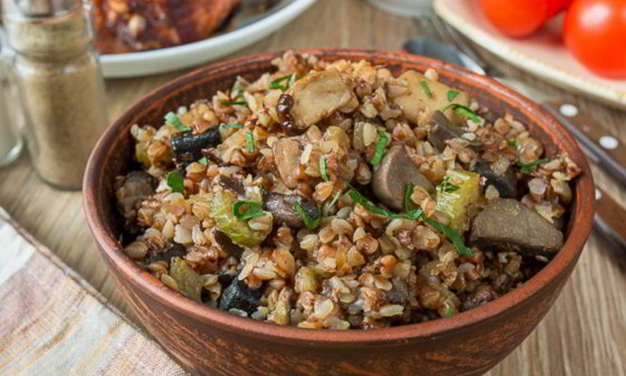 Рецепт гречневой каши с лесными грибами