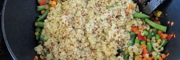 каша из киноа с овощами