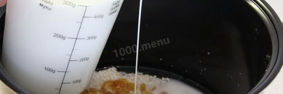 каша рисовая молочная в мультиварке