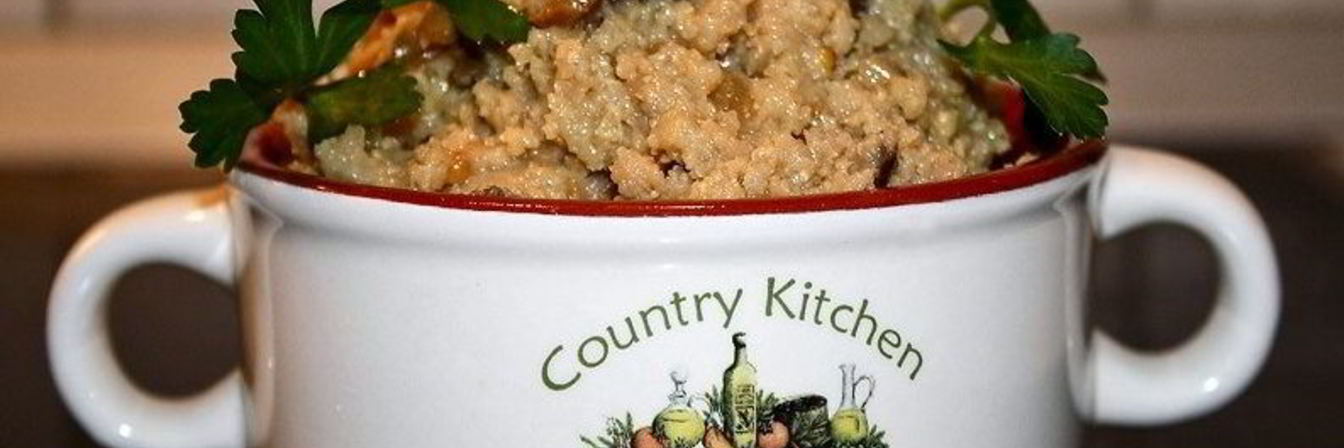 Каша с опятами