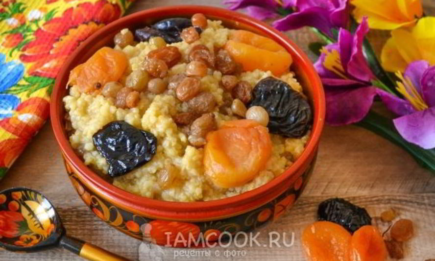 Рецепт кутьи иза пшены с сухофруктами
