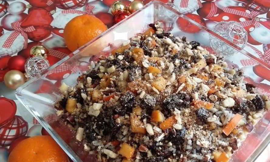 Рецепт кутьи с рисом, маком, черносливом и курагой