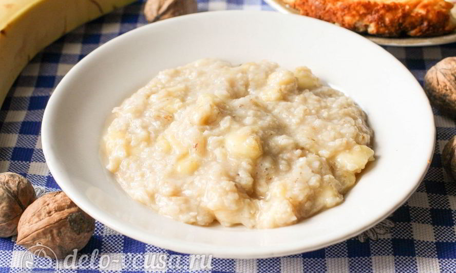 Рецепт овсяной каши с бананом