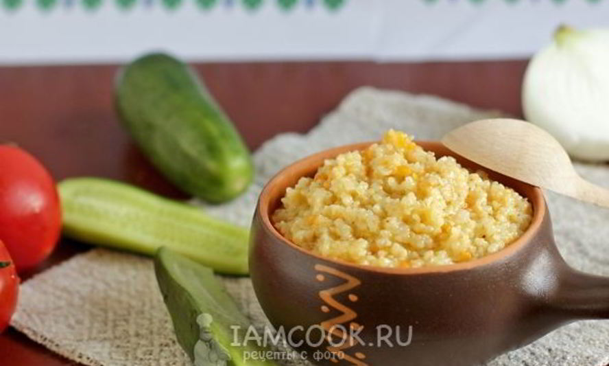 Рецепт пшеничной каши с морковью и луком