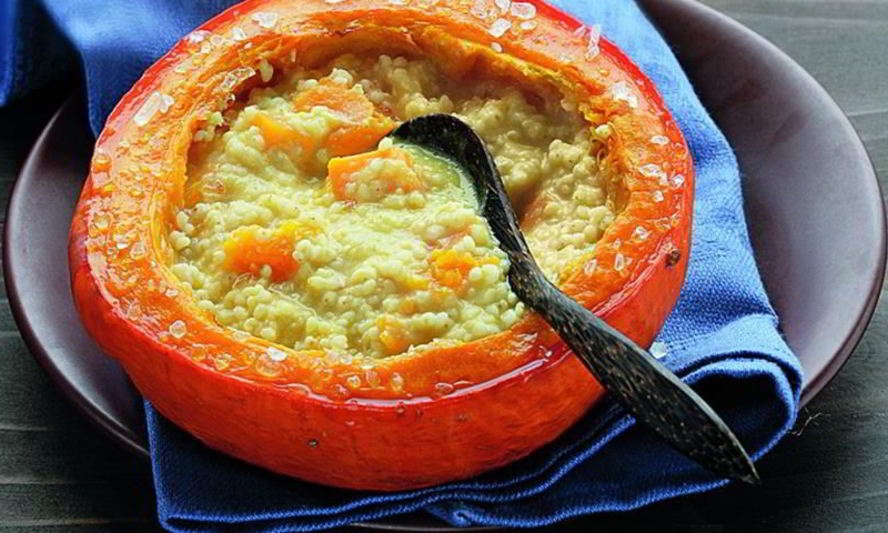 Рецепт тыквенной каши с пшеном и курагой