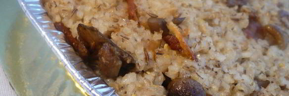 ячневая каша с грибами