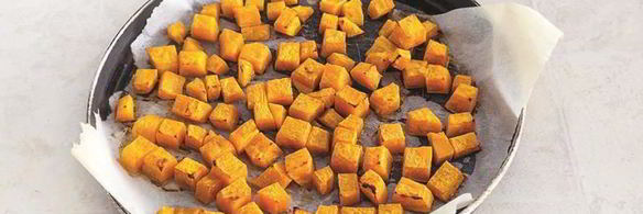 ячневая каша с печеной тыквой и клюквой