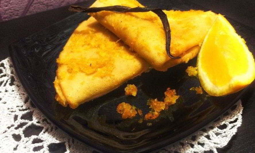 Рецепт блинчиков в ванильно-цитрусовом сиропе