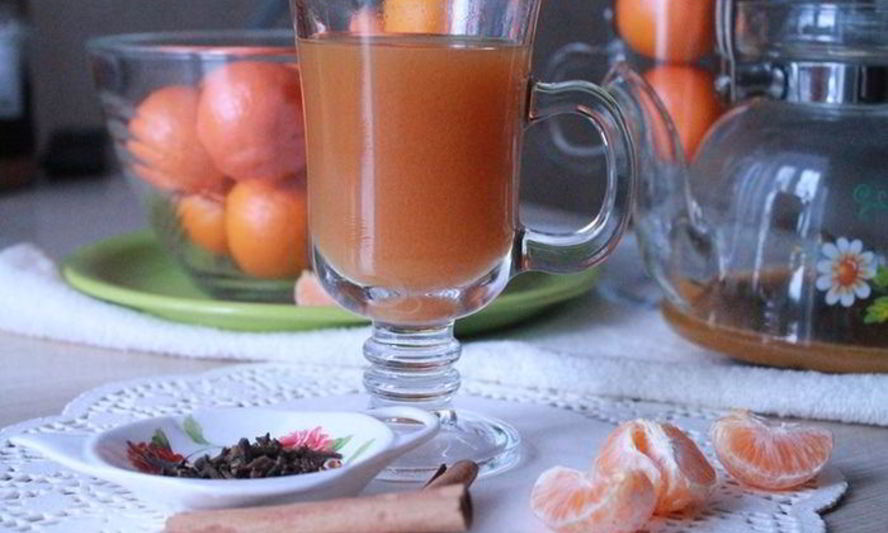 Рецепт чая пряного мандарин