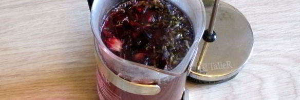 чай с каркаде и лавандой