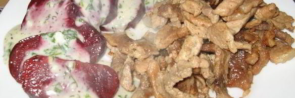 горячая свекла с пряным соусом