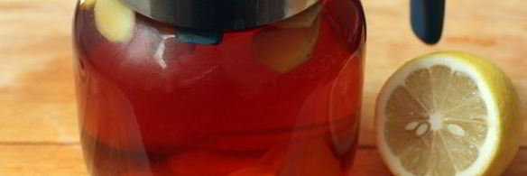 имбирный чай с клубникой