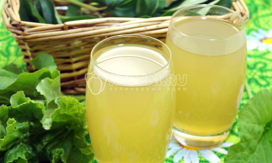 Рецепт холодного чая с ревенем