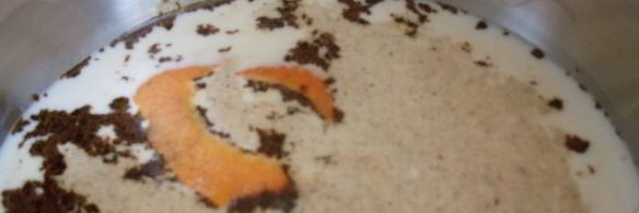 французские пышки с шоколадно-апельсиновым напитком