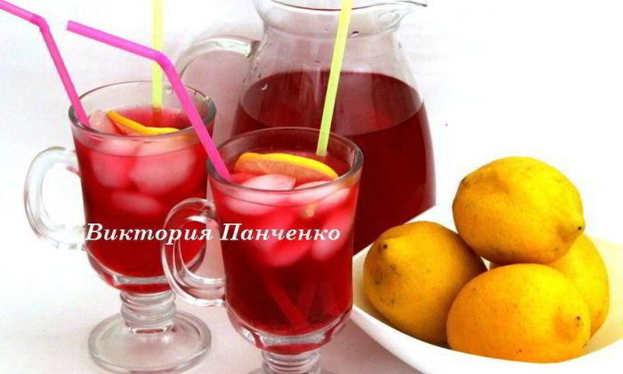 Рецепт клюквена-лимонного напиток