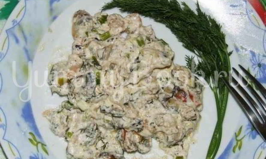 Рецепт коктейля морского в сметане с зеленью