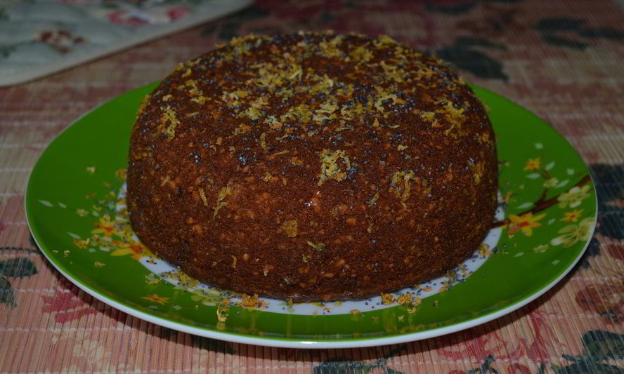 Рецепт орехового бисквита с цитрусовым сиропом