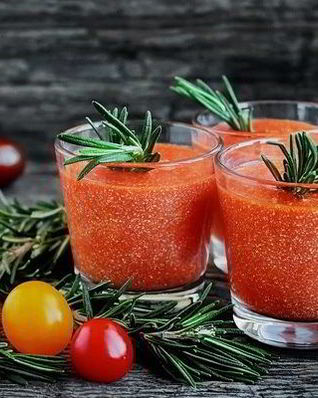 Белковый смузи с томатами и хрустящими отрубями